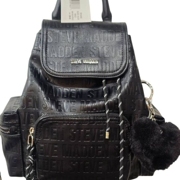 Steve Madden BEnzo Embossed  Backpack- Black main image 5